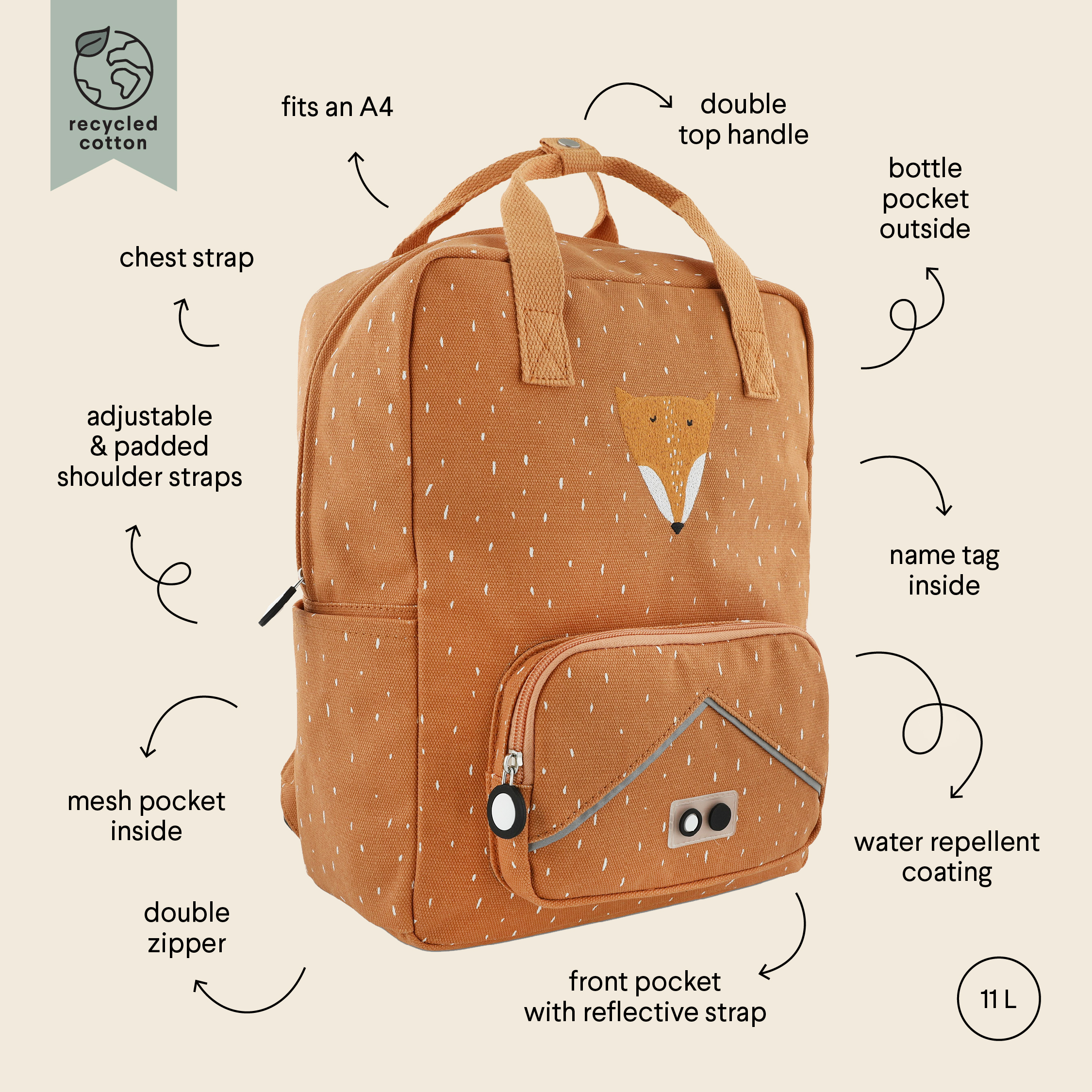 Backpack large - Mr. Fox